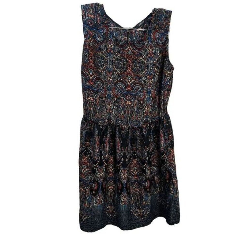 Be Bop Summer Printed Dress Large Juniors‎ NWOT